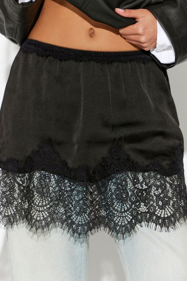 Meet Me In The Middle Mini Slip Skirt #4