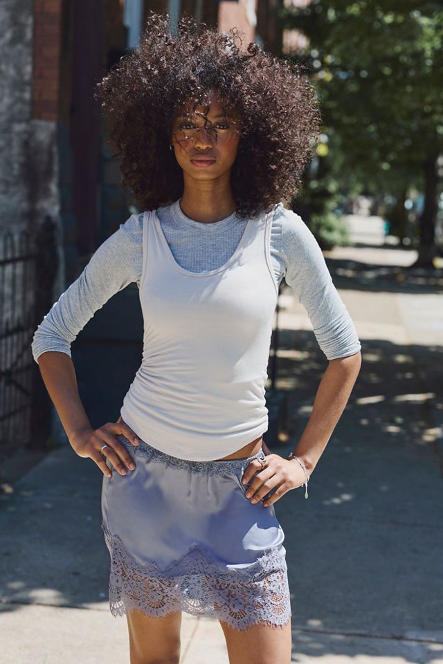 Meet Me In The Middle Mini Slip Skirt #3