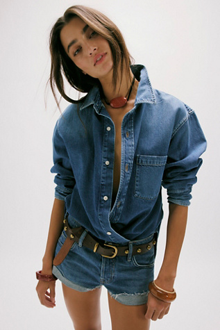 Citizens of Humanity Carter Denim Button Down at Free People in Blue, Size: XS