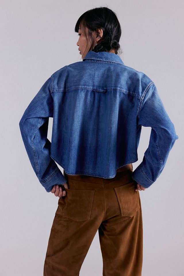 Citizens of Humanity Ana Cropped Denim Button Down #1