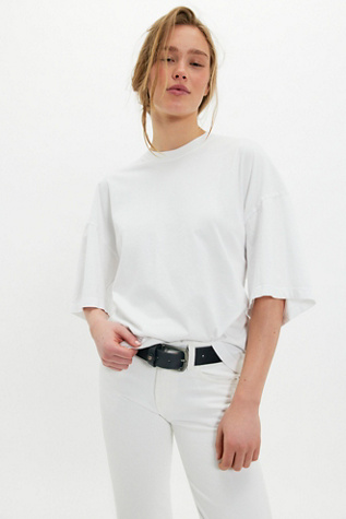 AGOLDE Ellery Corset Tee at Free People in White, Size: L