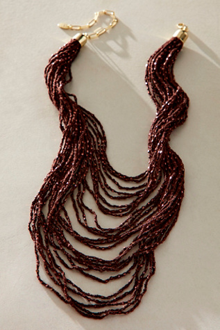 Domino Layer Necklace by Free People in Brown