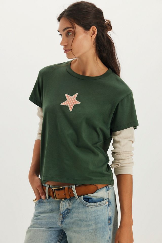 Daydreamer Applique Star Twofer Long Sleeve Top #2