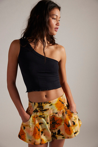 We The Free Luna Printed Pull-On Shorts at Free People, Size: XS