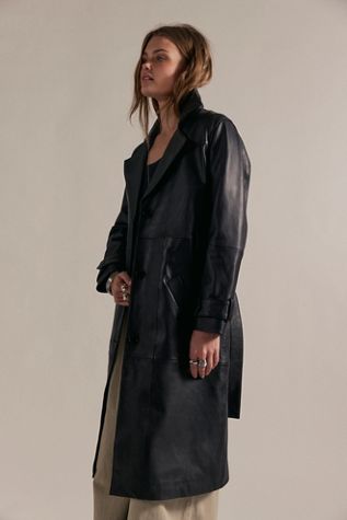 Deadwood Terra Leather Trench Coat