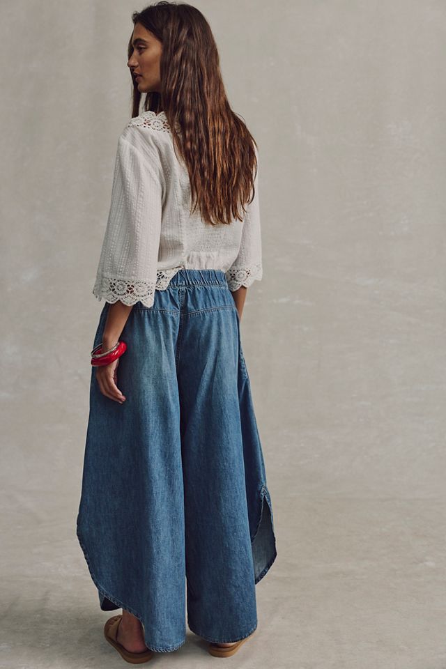 We The Free Sweet Pea Pull-On Tulip Jeans #1