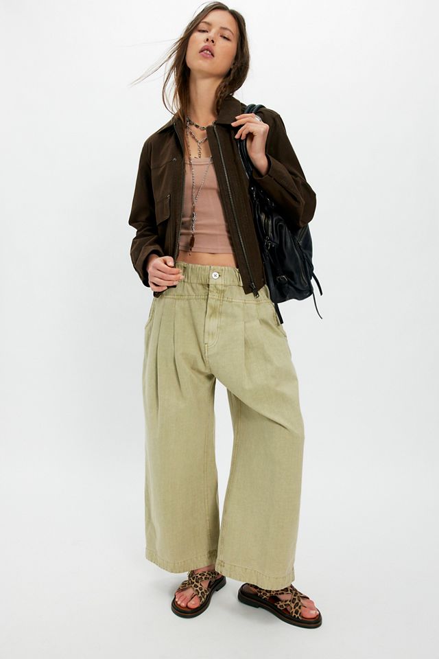 Central Harem Low-Rise Wide-Leg Trousers #1