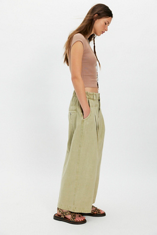 Женские брюки Free People Central Harem Low-Rise Wide-Leg, цвет: Snakeskin — фото 5