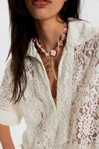 Leila Pendant Necklace by Free People in Gold