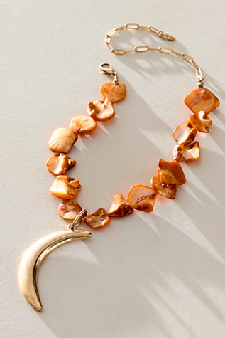 Leila Pendant Necklace at Free People in Moon