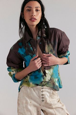 Yin Yang Tie Dye Graphic Buttondown | Free People