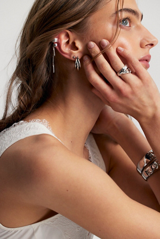 Naomi Ear Cuff Set by Free People in Silver