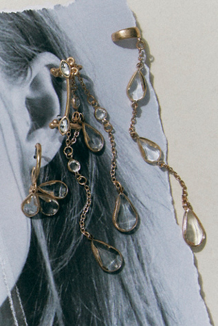 Waterfall Ear Cuff Set by Free People in Gold
