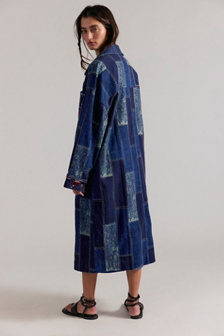 We The Free Open Studio Duster Jacket at Free People in Blue, Size: M/L