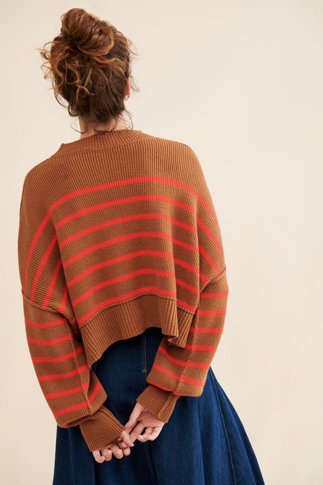 Easy Street Stripe Crop Pullover #1