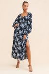 fitted lace wedding dress Floral Maxi Dress with Long Sleeves - Helena main image 0