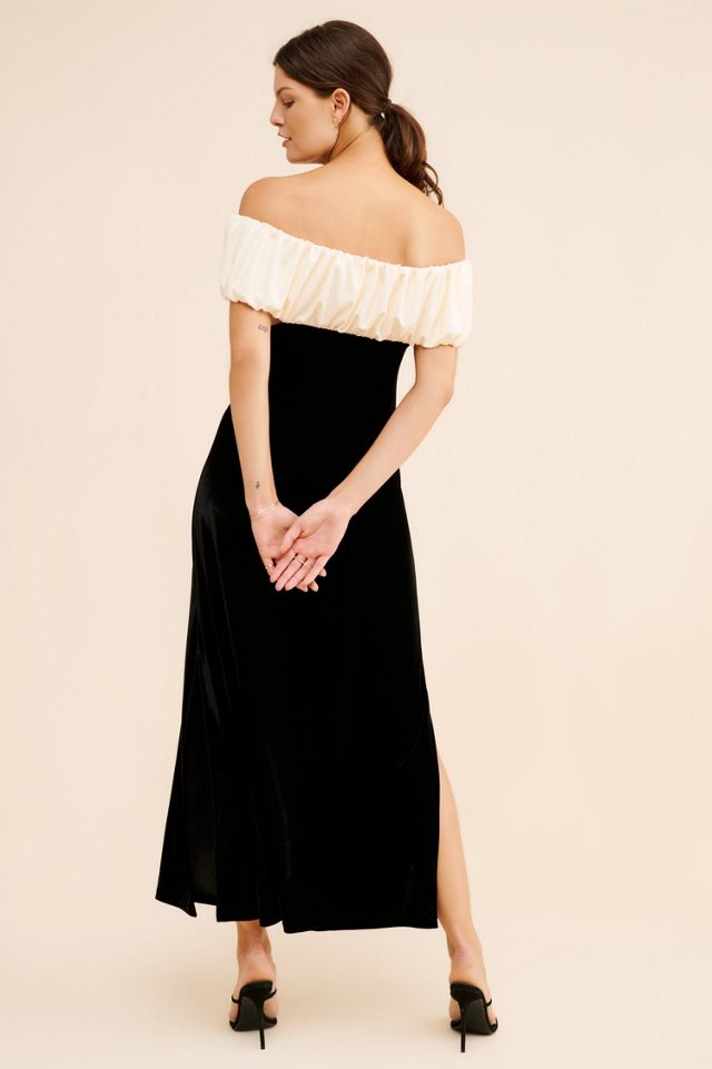 Mandinga Balloon Velvet Maxi Dress #1