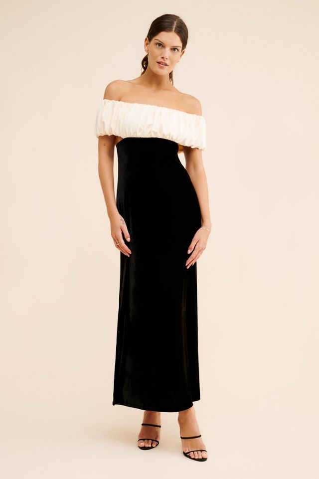 Mandinga Balloon Velvet Maxi Dress #3