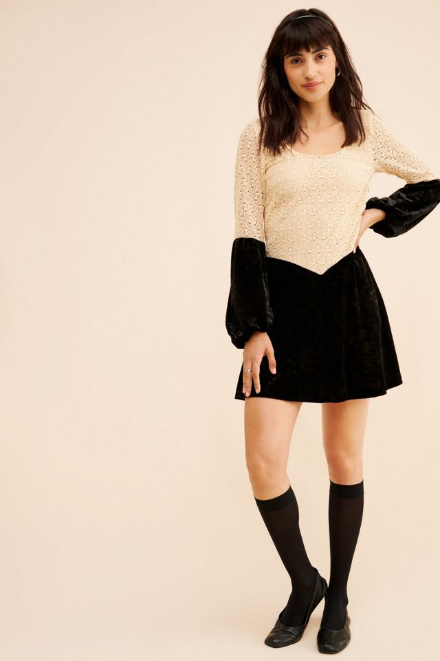 Anna Sui Velvet Lace Mini Dress #3