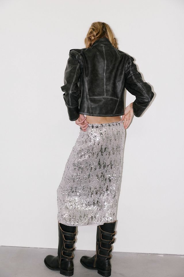 Jupe midi à paillettes Party Trick style combinaison #2