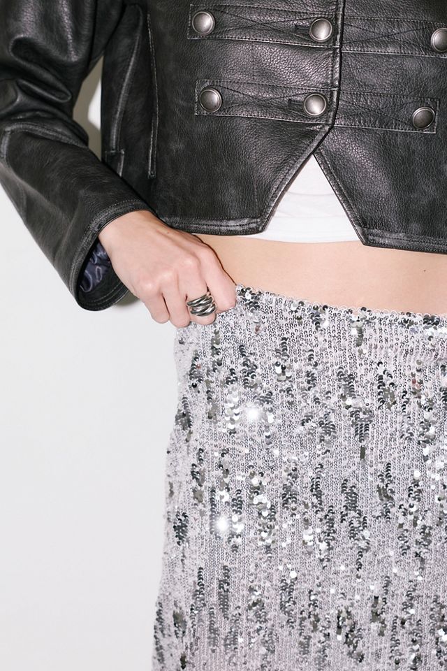 Jupe midi à paillettes Party Trick style combinaison #3