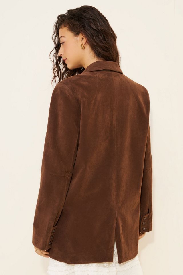 Paper Cut Vegan Suede Blazer #3