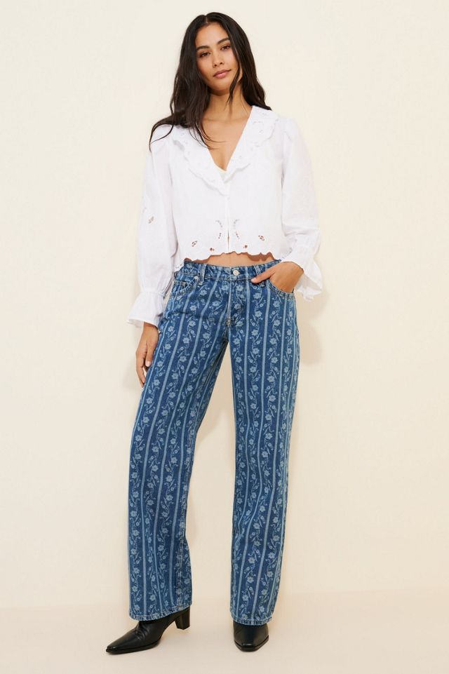 Tennessee Low-Rise Printed Boyfriend Jeans #1