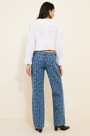 Tennessee Low-Rise Printed Boyfriend Jeans