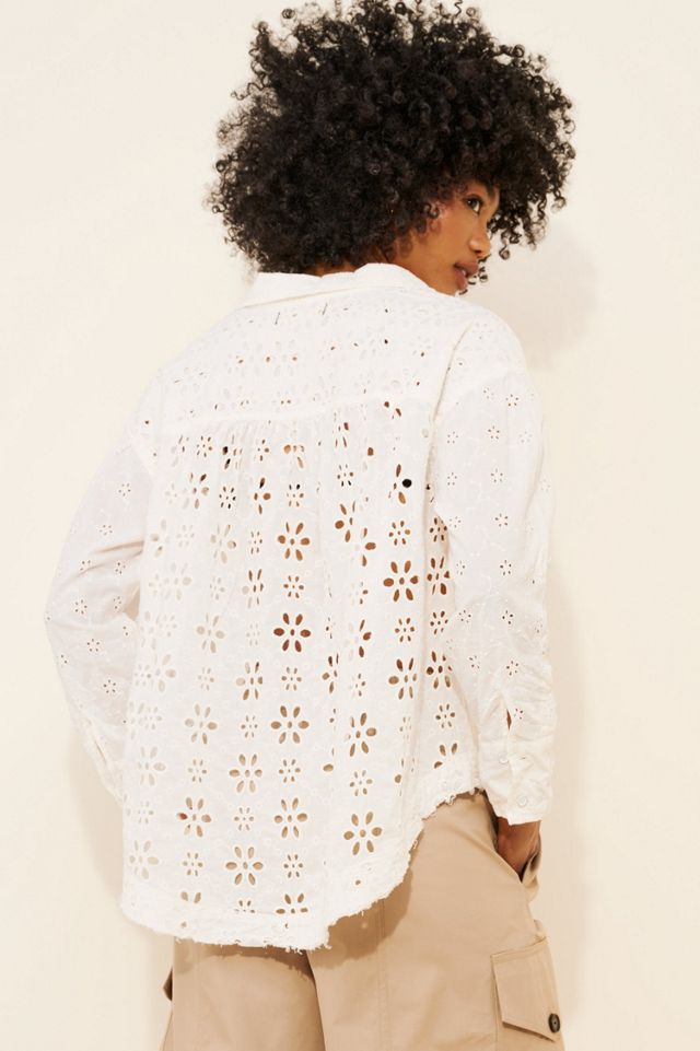Mae Washed Eyelet Shirt #1