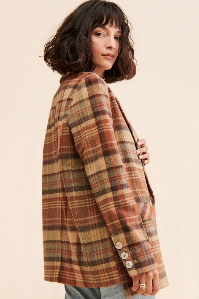 Mari Plaid Blazer Coat #1