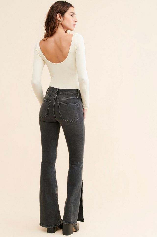 FRAME Pixie Le High Flare Side Slit Jeans #1