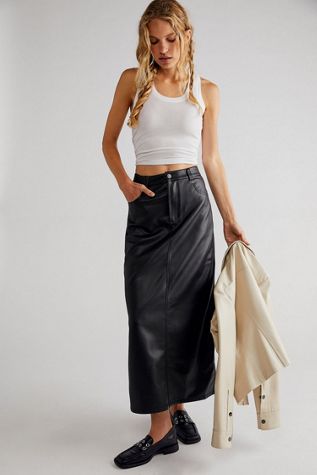 City Slicker Vegan Maxi Skirt