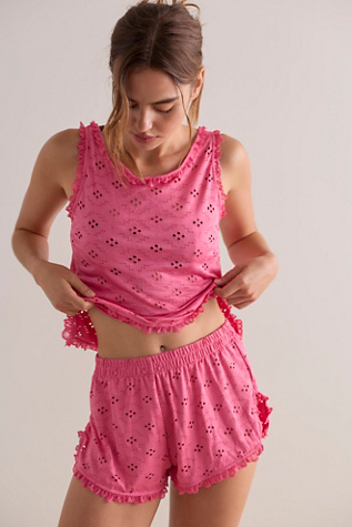 Vivian Short Set by Mucci at Free People in Pink, Size: S
