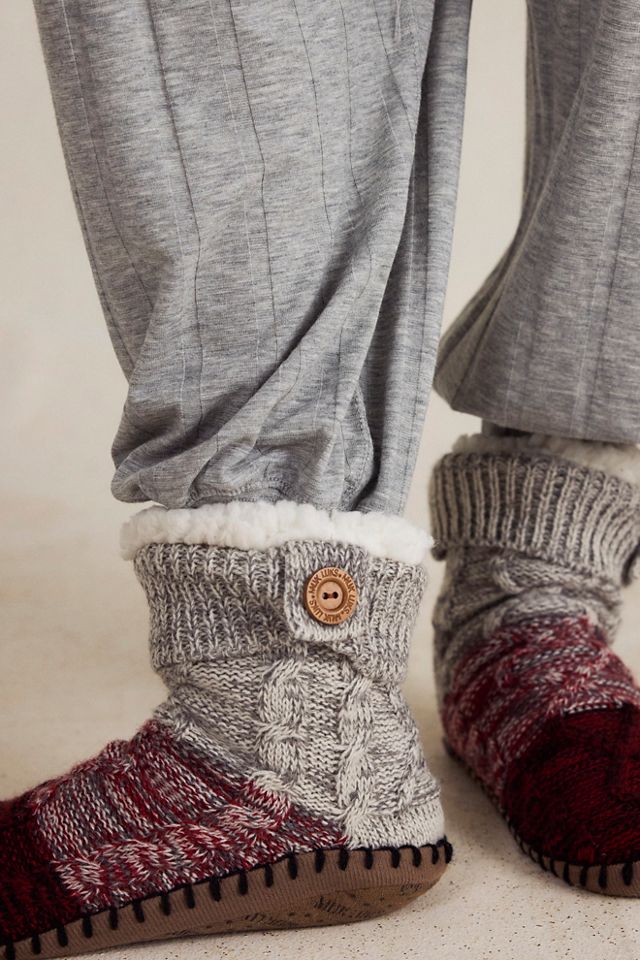 Cabled Marled Slipper Soc #1