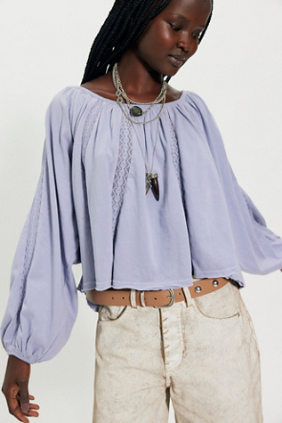 Marla Long Sleeve Top by Free People in Purple, Size: M