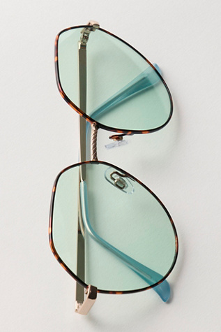 Misty Classic Round Sunglasses by Free People in Brown