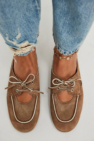 Yachting Day Boat Mules by Jeffrey Campbell at Free People in Tan, Size: US 9