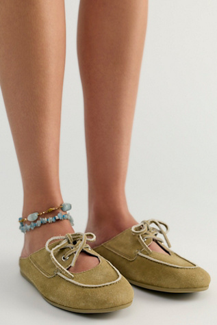 Yachting Day Boat Mules by Jeffrey Campbell at Free People in Green, Size: US 8