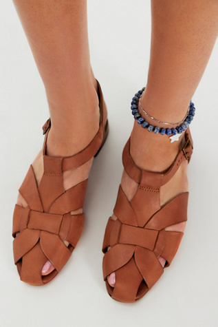 Conrad Fisherman Flats by Jeffrey Campbell at Free People in Tan, Size: US 9