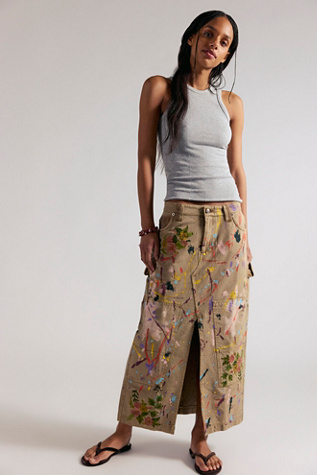 We The Free Sunday Painter Maxi Skirt at Free People, Size: US 0