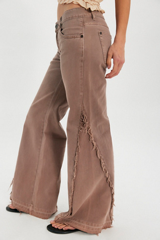 OneTeaspoon Johnnies Seamed Low-Waist Wide-Leg Jeans