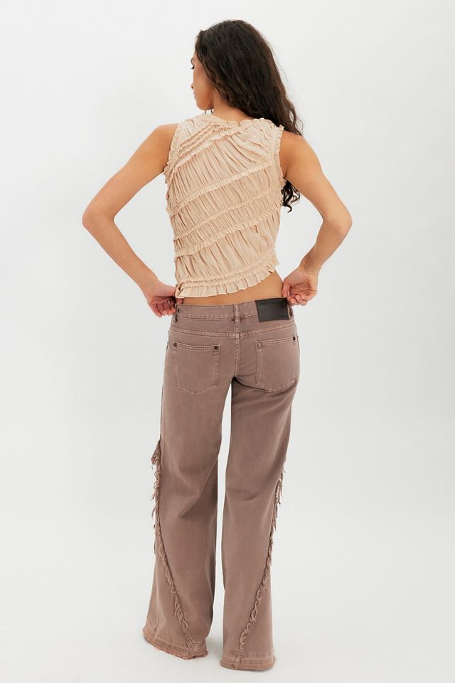 OneTeaspoon Johnnies Seamed Low-Waist Wide-Leg Jeans #1