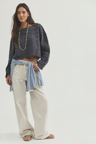 Женская толстовка Free People Iris Embroidered, цвет: Чёрный — фото 6