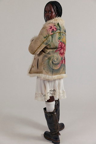 Nigel Preston Hand-Painted Faux Shearling Jacket