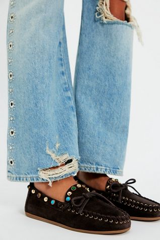 Guava Embellished Boat Shoes