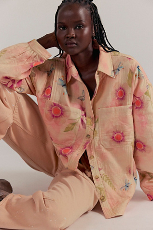 We The Free Petina Garden Printed Button Down
