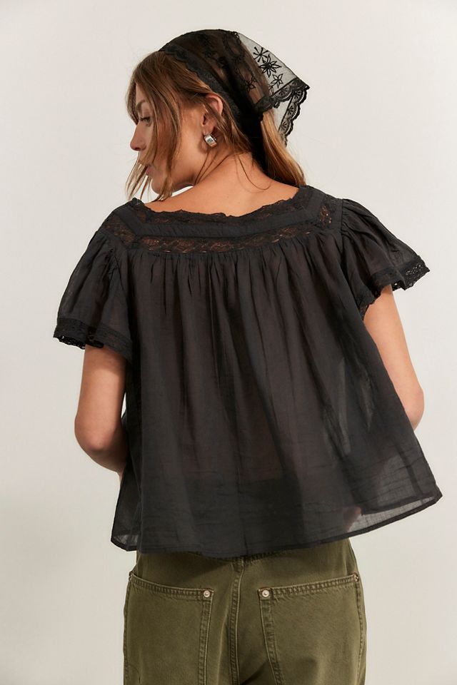 Monica Square Neck Button Down Top #1