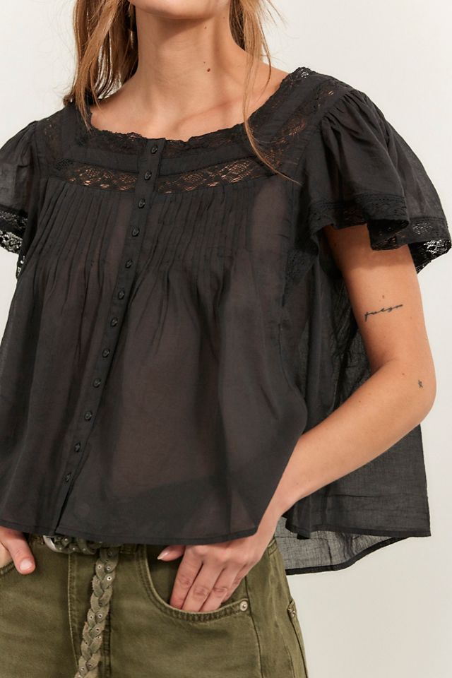 Monica Square Neck Button Down Top #2