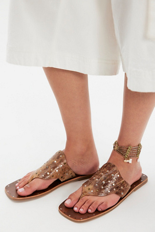 Secrets Studded Sandals by Seychelles at Free People in Tan Distressed Leather, Size: US 8.5