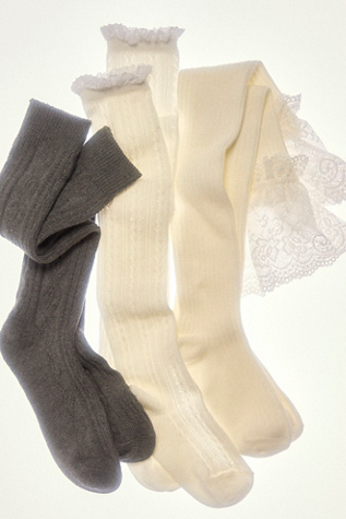 Essential Knee High Sock at Free People in Grey Marl